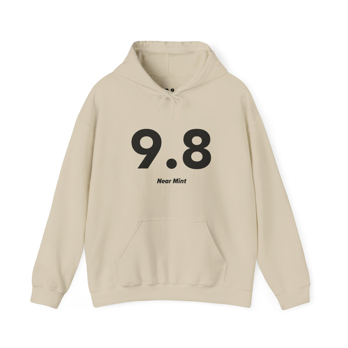 9.8 Near Mint - Unisex Hoodie - Full Chest - Black Text