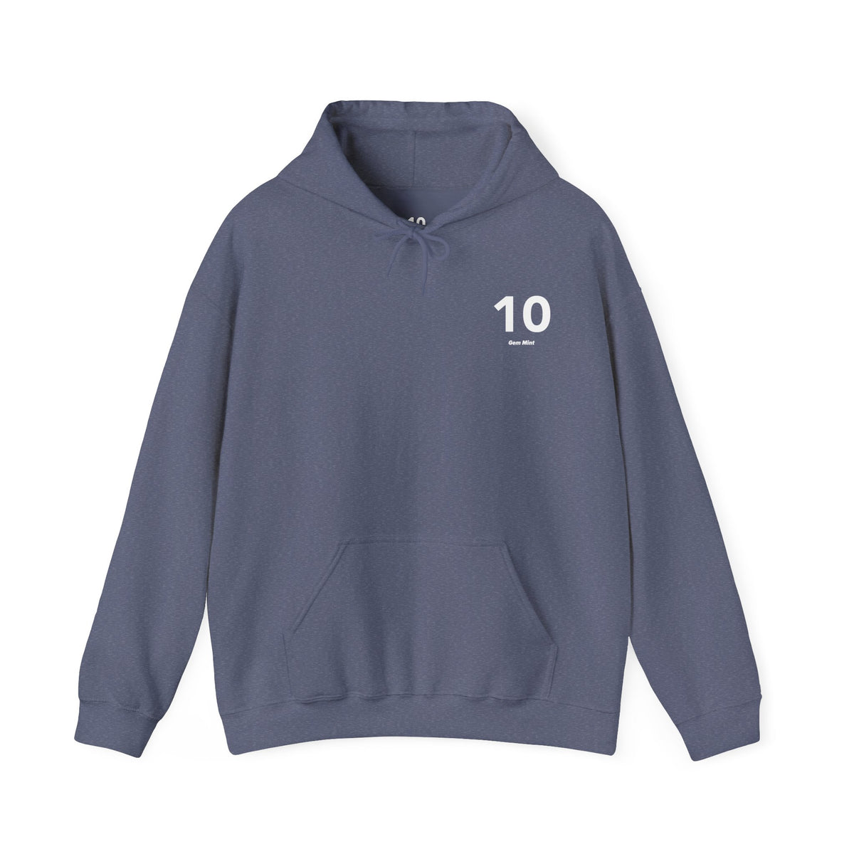10 Gem Mint - Unisex Hoodie - Left Chest - White Text