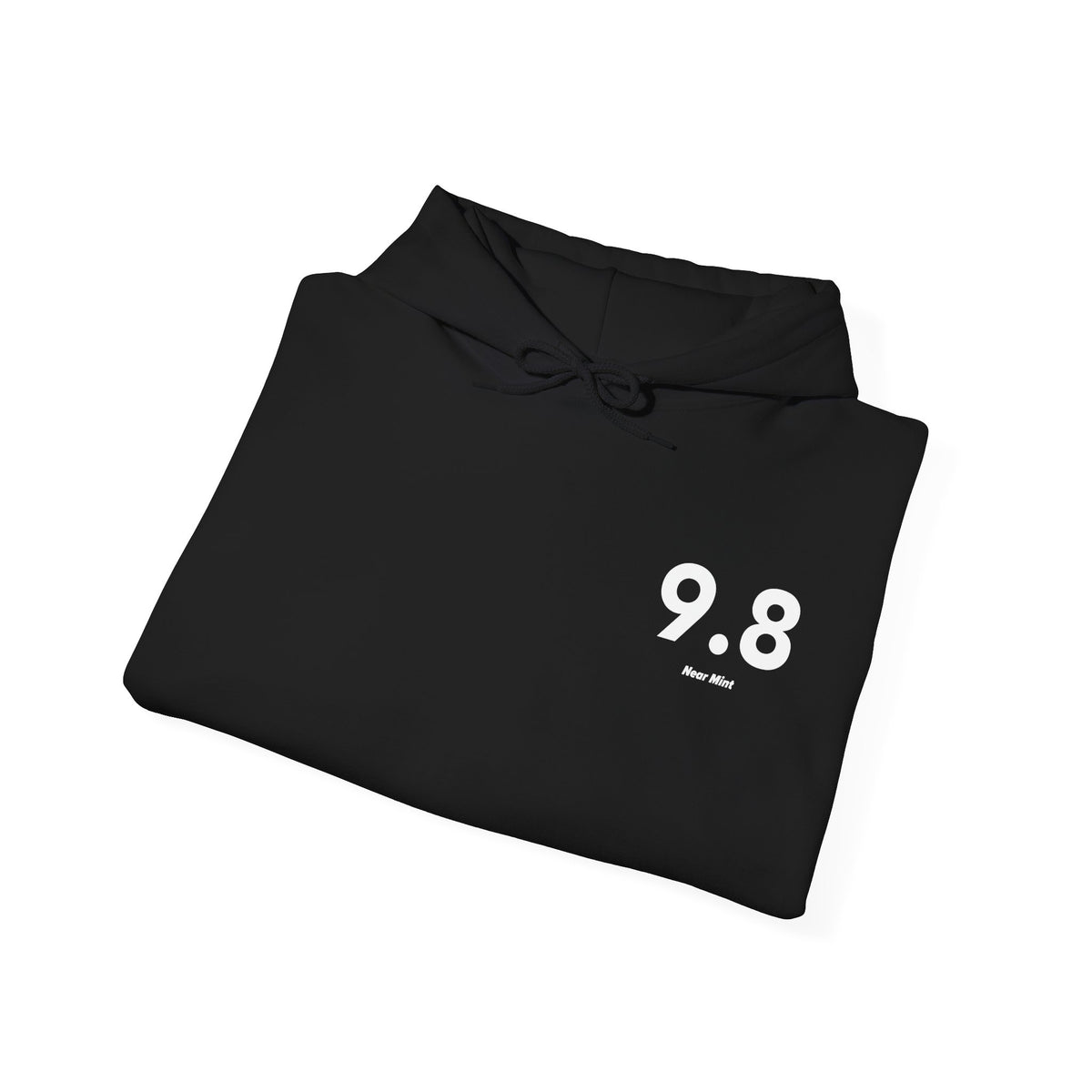 9.8 Near Mint - Unisex Hoodie - Left Chest - White Text