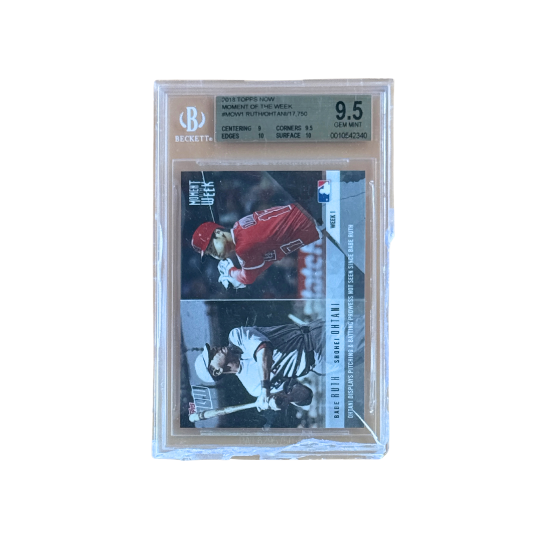 2018 Topps Now – Moment of the Week #MOW-1 – Babe Ruth / Shohei Ohtani – BGS 9.5 (2018, Topps)