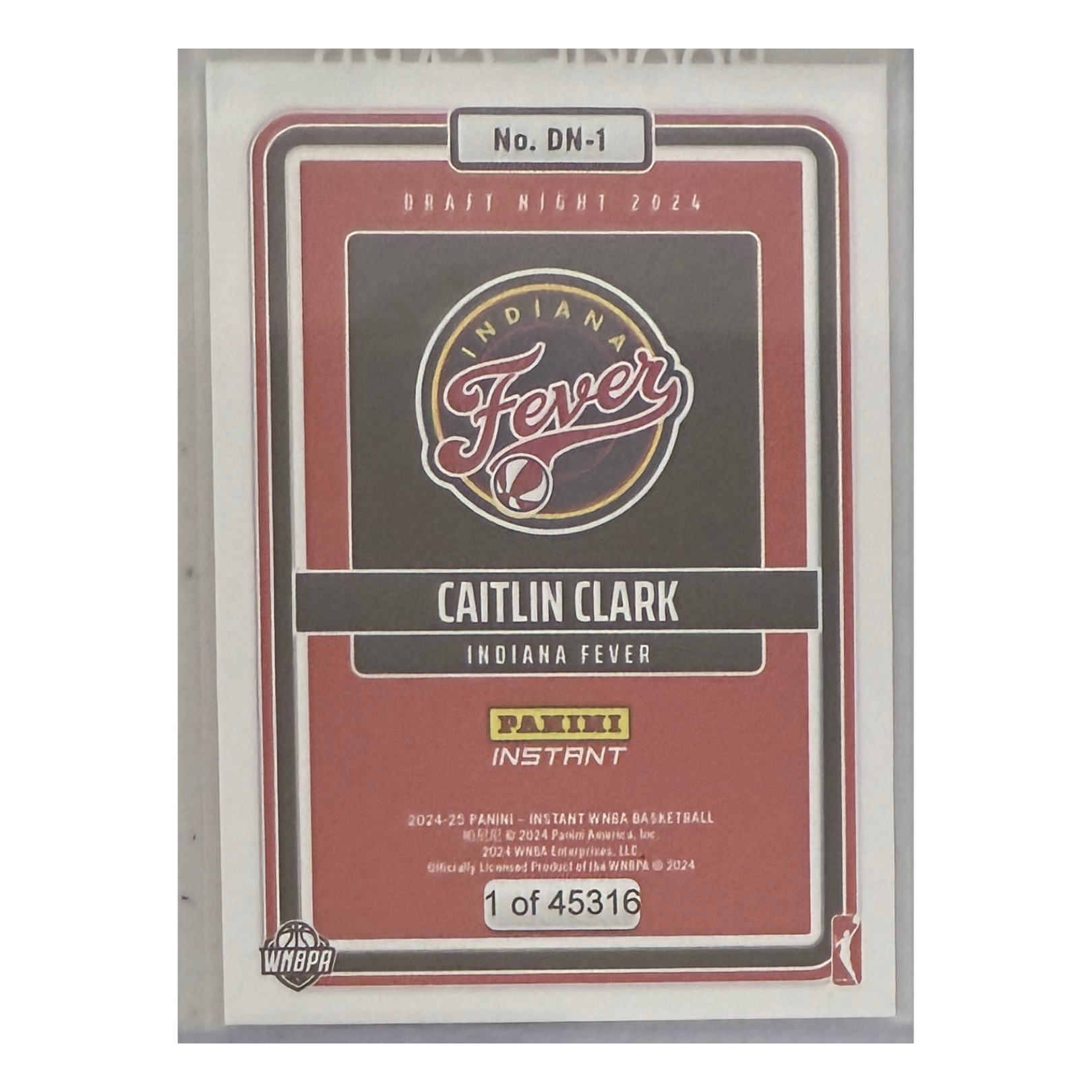 2024-25 Panini Instant WNBA - Draft Night #DN-1  Caitlin Clark - NM
