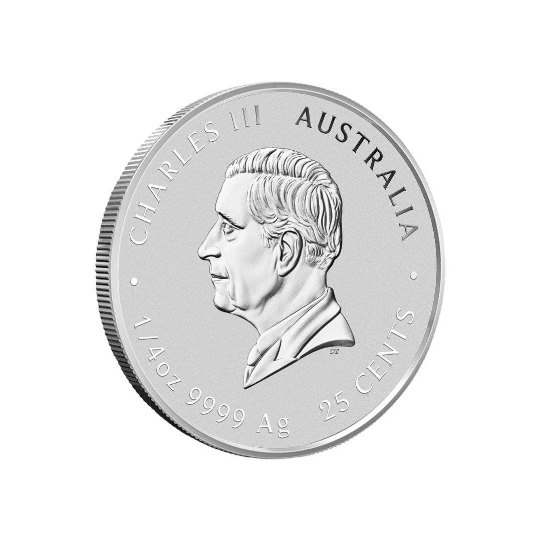 2025 1/4 oz Colorized Australian Silver Lunar Snake Coin - Year of the Wood Snake