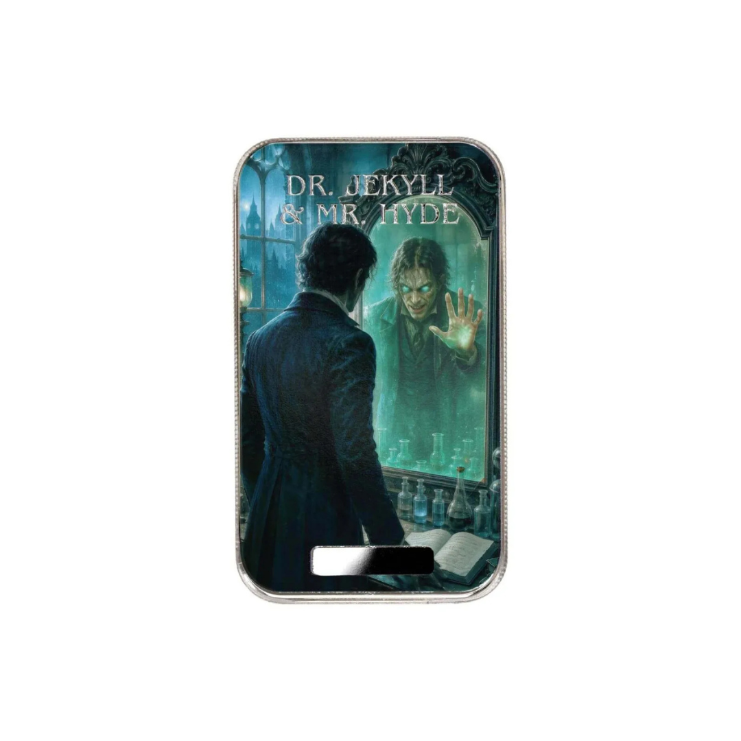 2026 Scottsdale Mint | Dr. Jekyll & Mr. Hyde 1 oz Silver Serialized Colorized Bar