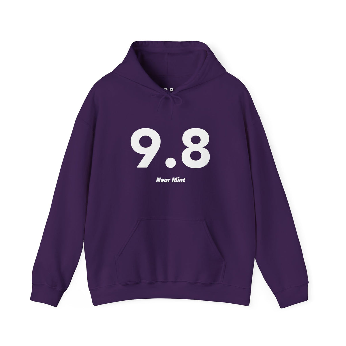 9.8 Near Mint - Unisex Hoodie - Full Chest - White Text