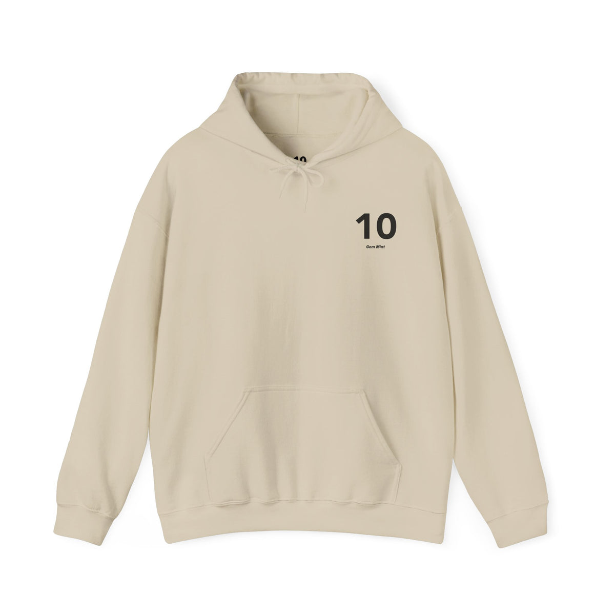 10 Gem Mint - Unisex Hoodie - Left Chest - Black Text