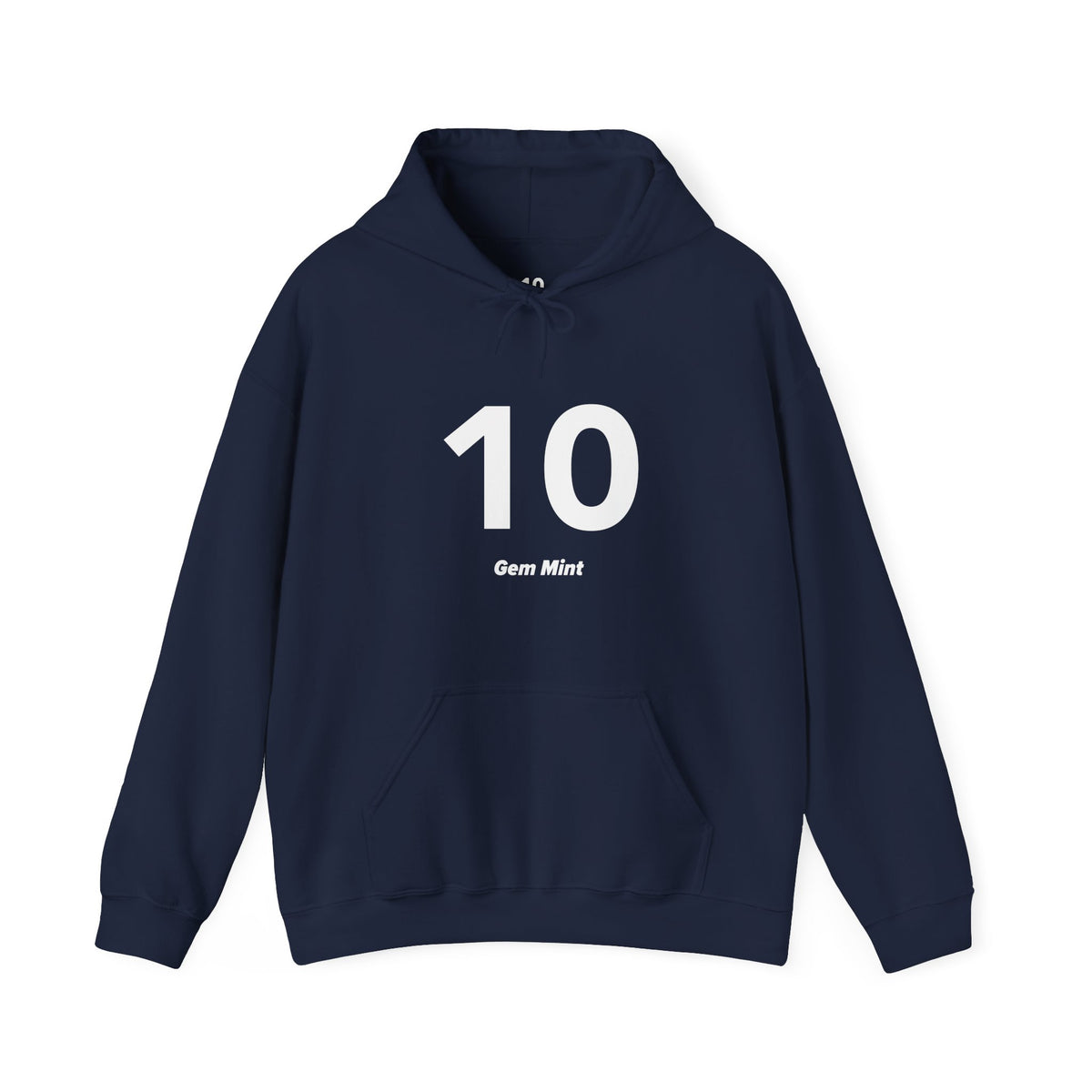10 Gem Mint - Unisex Hoodie - Full Chest - White Text