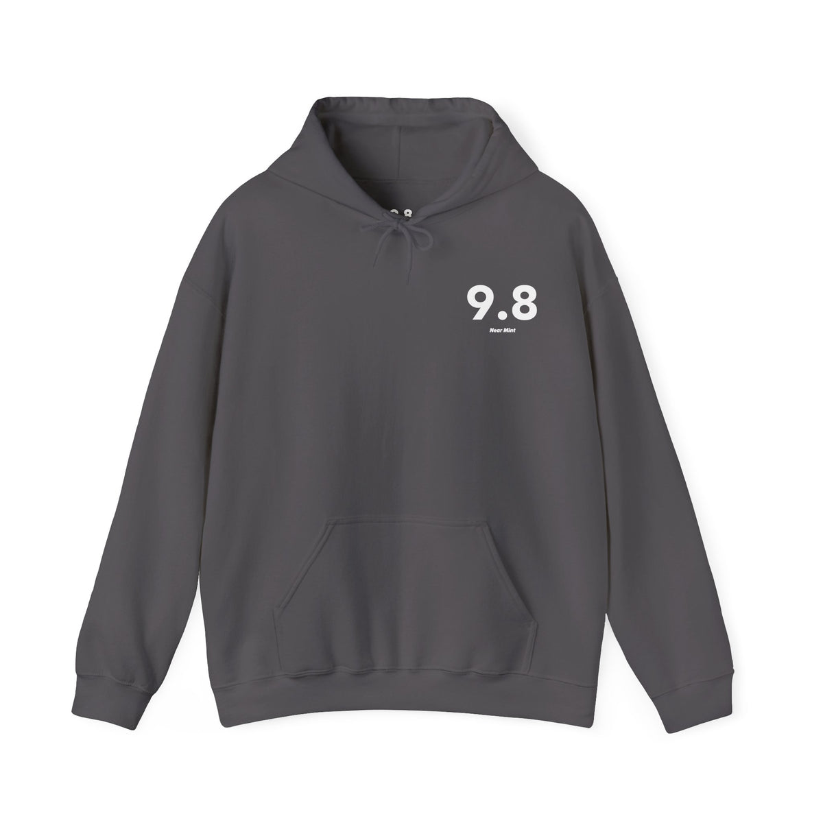9.8 Near Mint - Unisex Hoodie - Left Chest - White Text