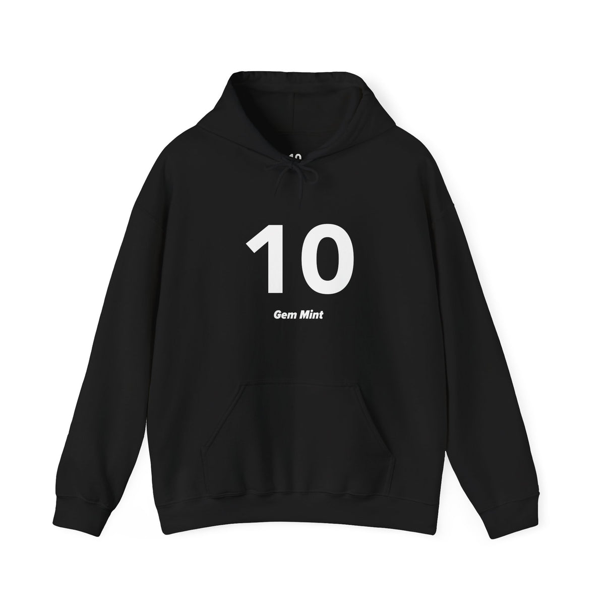 10 Gem Mint - Unisex Hoodie - Full Chest - White Text