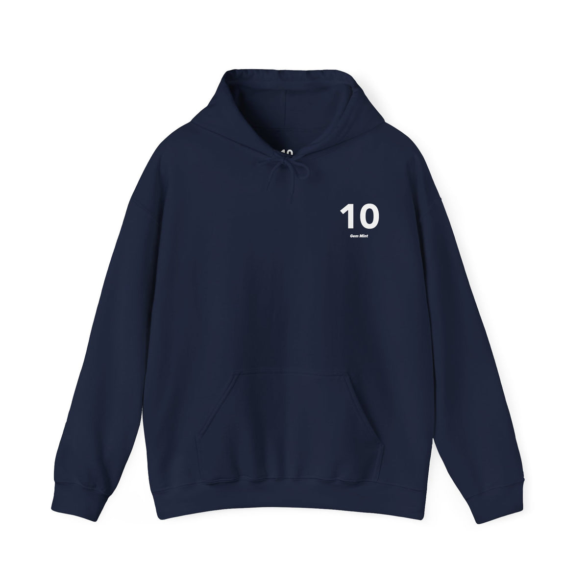 10 Gem Mint - Unisex Hoodie - Left Chest - White Text