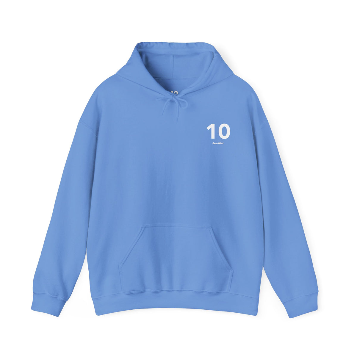 10 Gem Mint - Unisex Hoodie - Left Chest - White Text