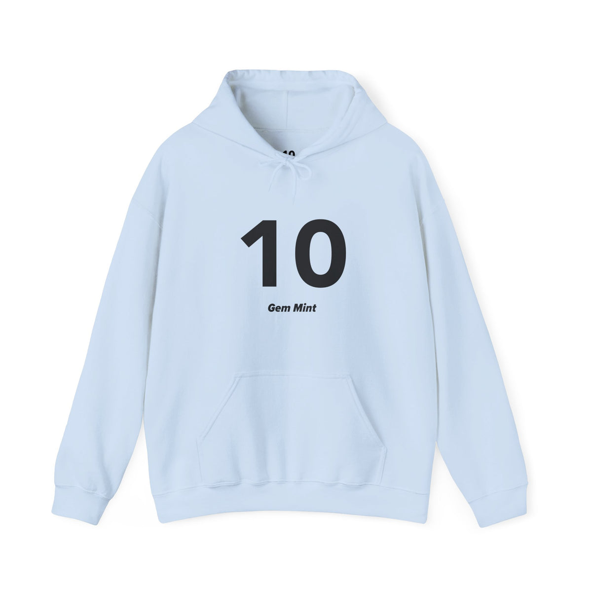 10 Gem Mint - Unisex Hoodie - Full Chest - Black Text