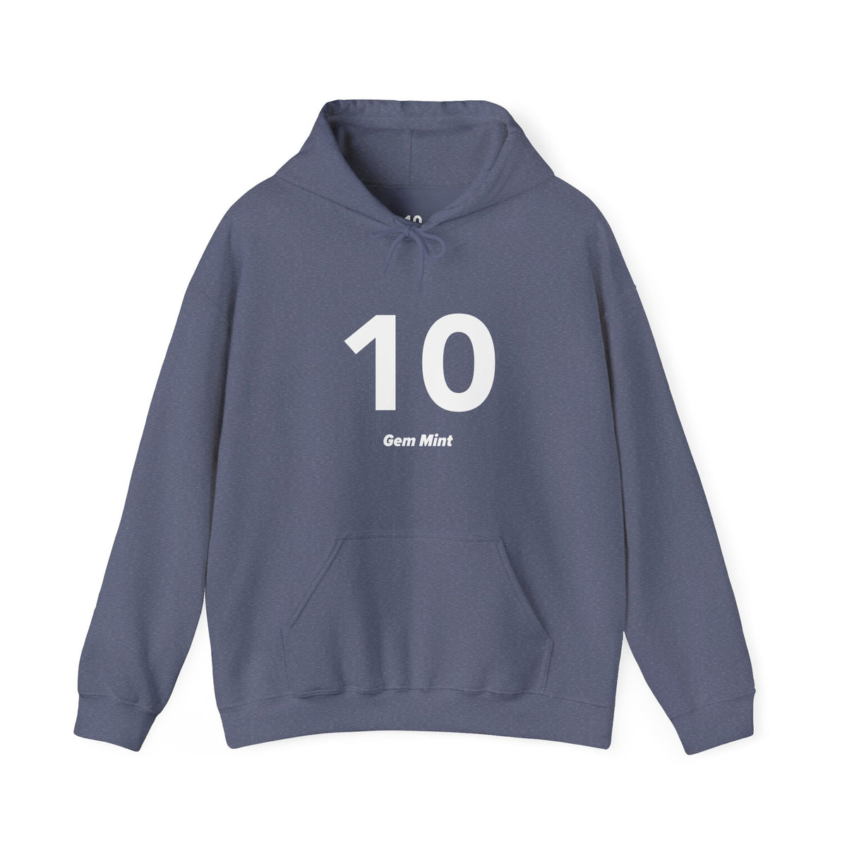 10 Gem Mint - Unisex Hoodie - Full Chest - White Text