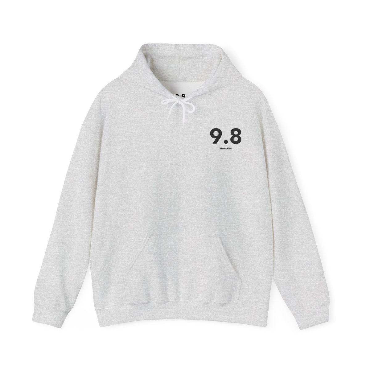 9.8 Near Mint - Unisex Hoodie - Left Chest - Black Text