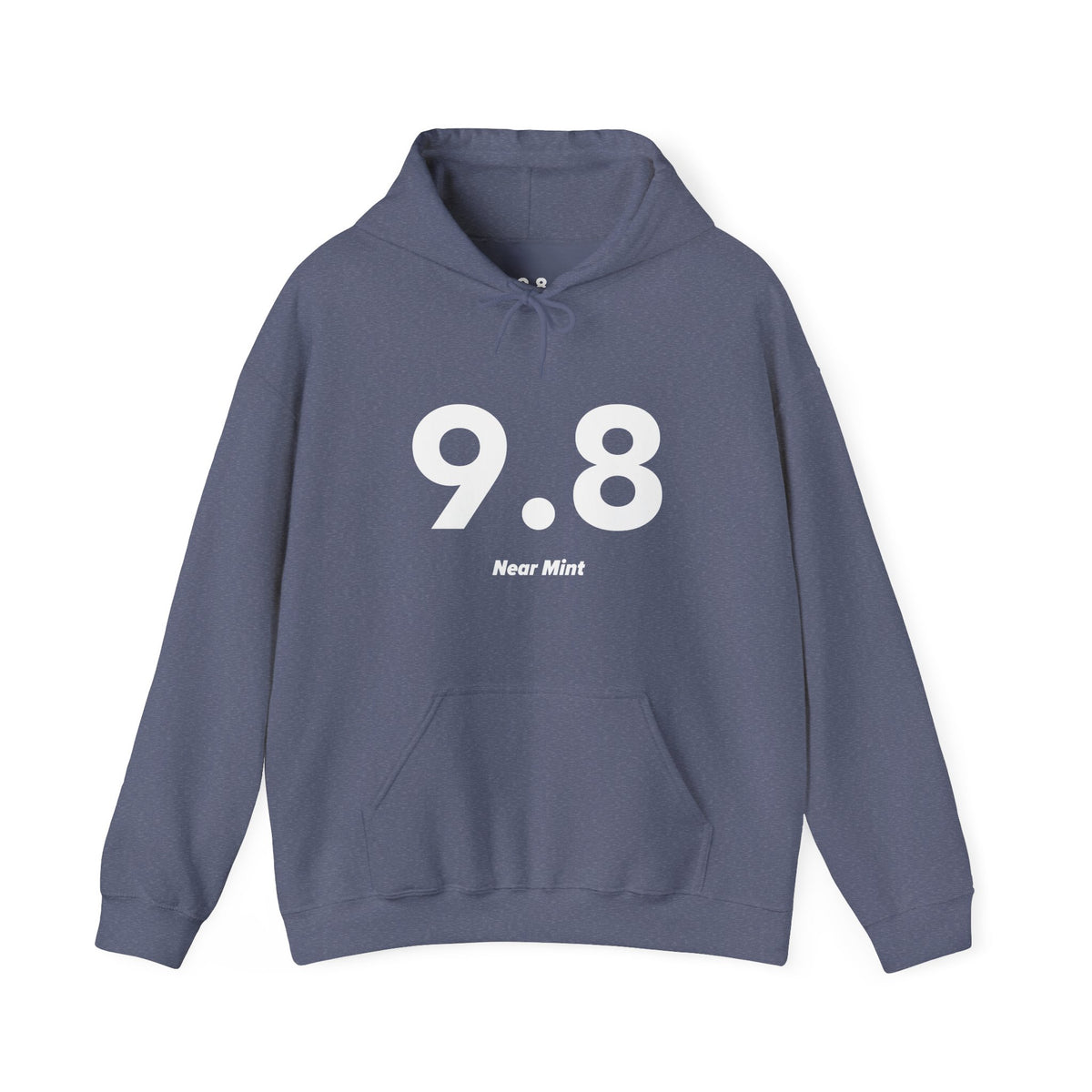9.8 Near Mint - Unisex Hoodie - Full Chest - White Text