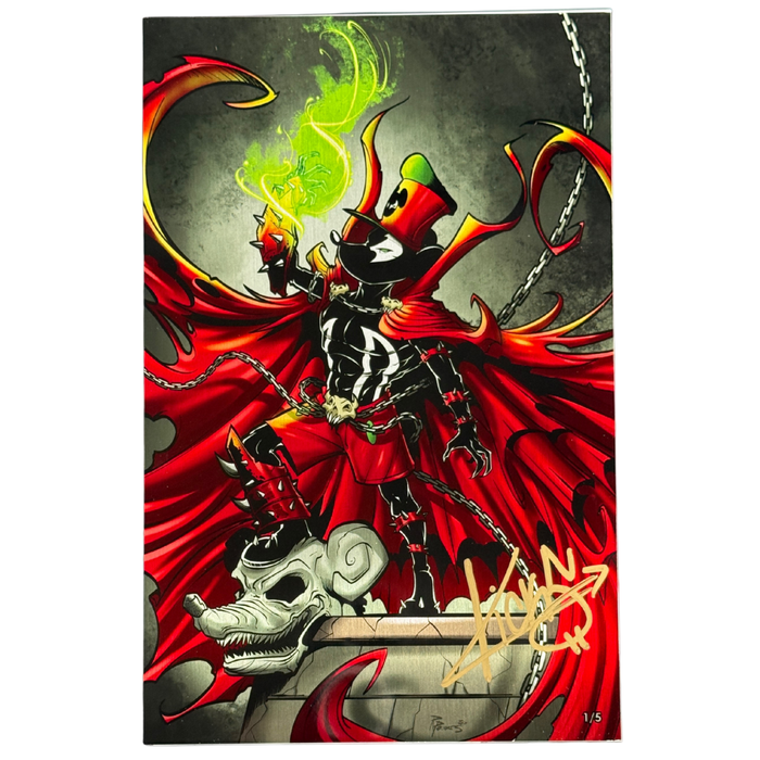 Adventures Of Drippy Willie #1 – Dallas FanExpo Spawn Homage Metal / Signed & Ltd 5 – NM – 2025 (Counterpoint)