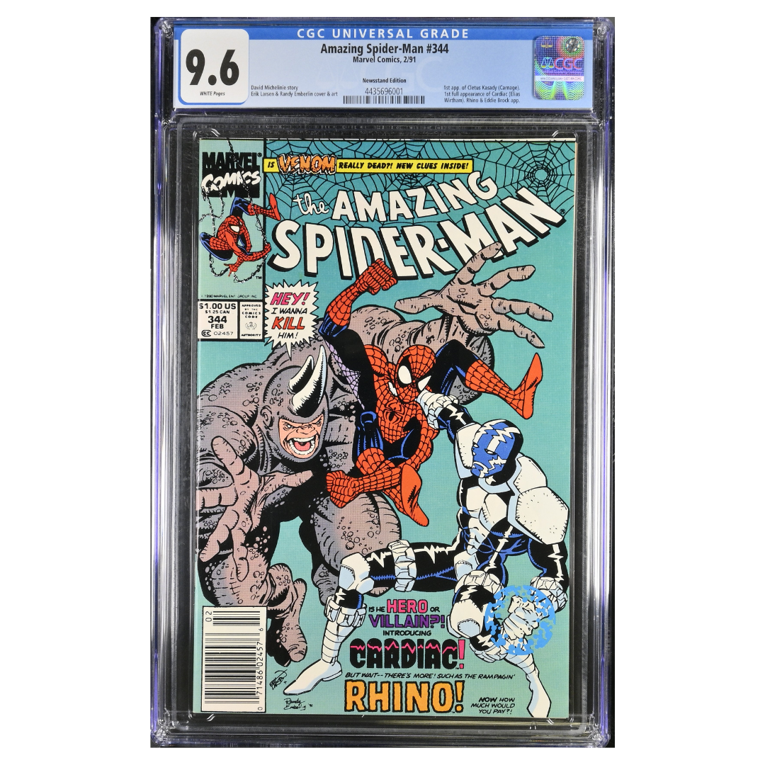 Amazing Spider-Man #344 – Newsstand Edition – CGC 9.6 (1991, Marvel Comics)