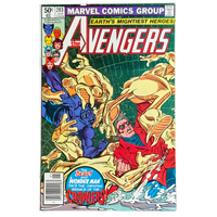 Avengers #203 – Newsstand Edition – Beast & Wonder Man Feature – VF – 1981 (Marvel)