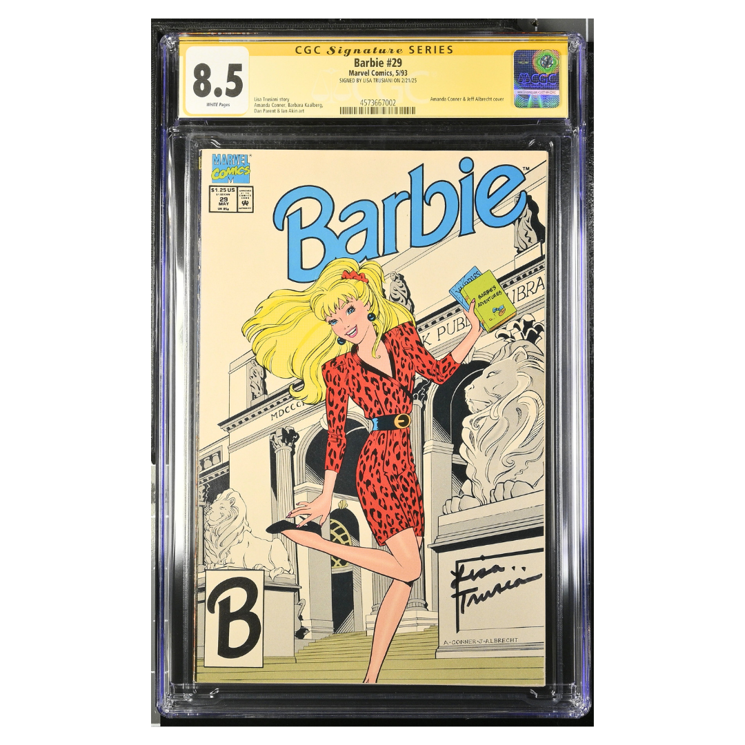 Barbie #29 – Signed by Lisa Trusiani – CGC 8.5 SS White Pages – 1993 (Marvel Comics)