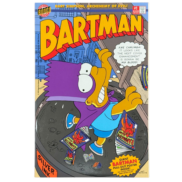 Bartman #1 – Silver Foil Cover – Poster Included – NM – 1993 (Bongo)