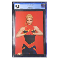 Captain Marvel #1 – Signed John Tyler Christopher Negative Space Virgin Variant – CGC 9.8 – 2023 (Marvel Comics)