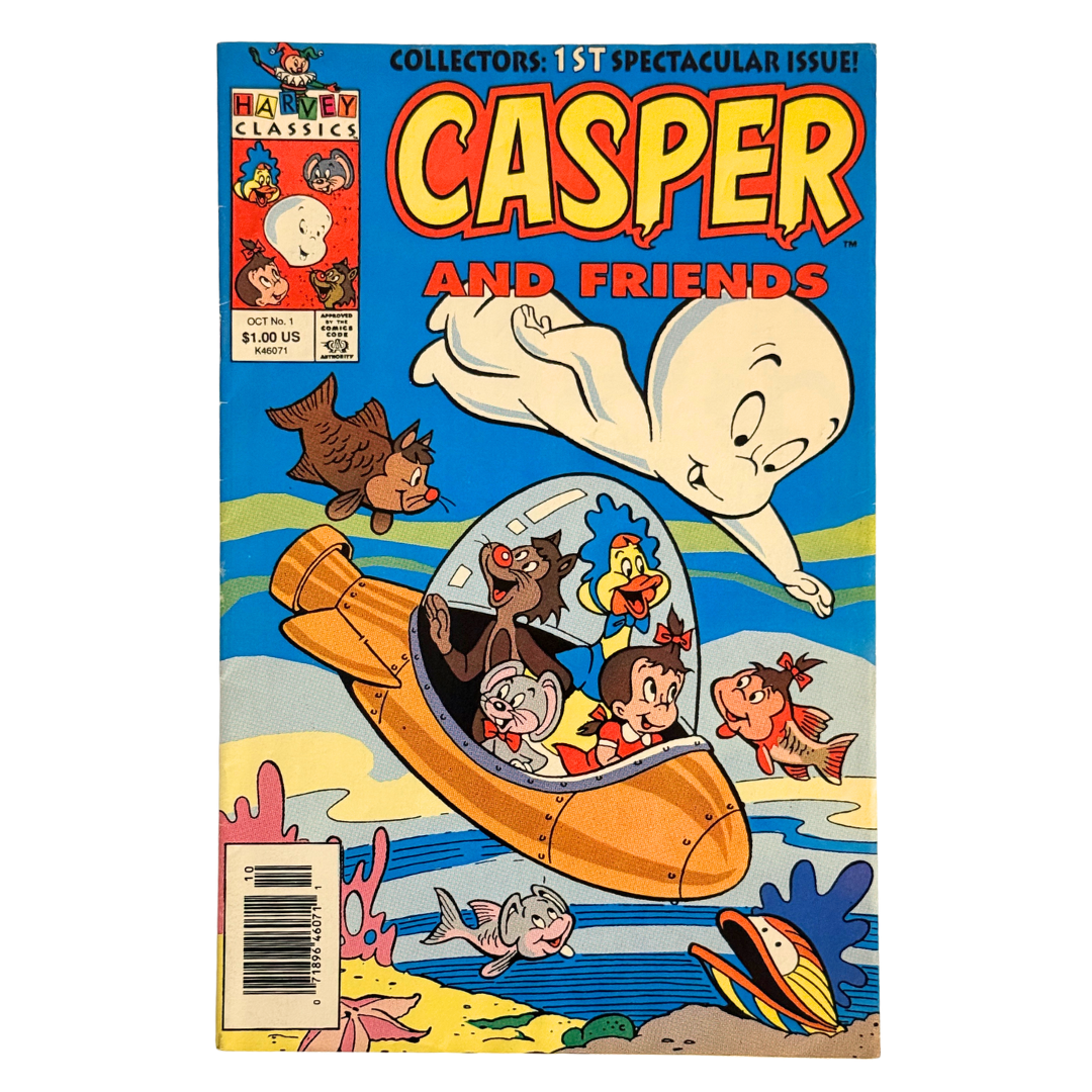 Casper and Friends #1 – FN/VF – Newsstand Edition – 1991 (Harvey)