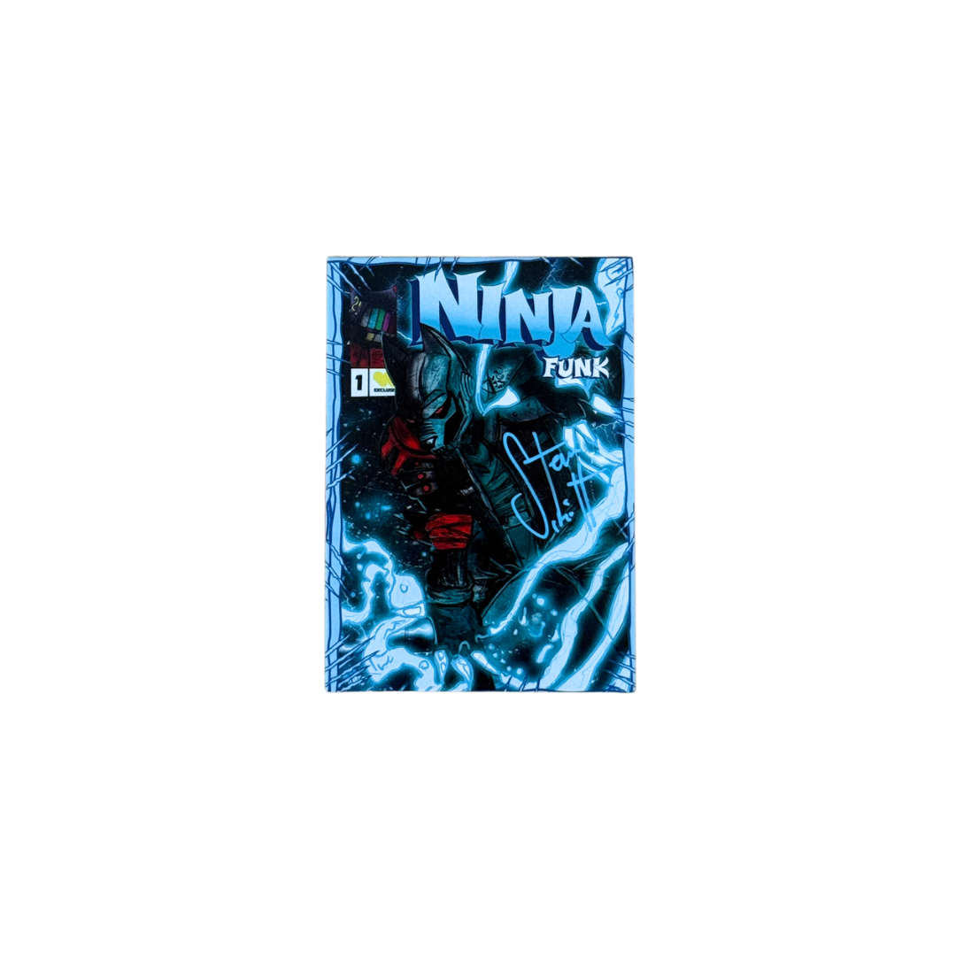 Ninja Funk #3 – NM – Super Mario 3 Foil Variant – Signed with Wario Sketch – 2023 (Whatnot Publishing)
