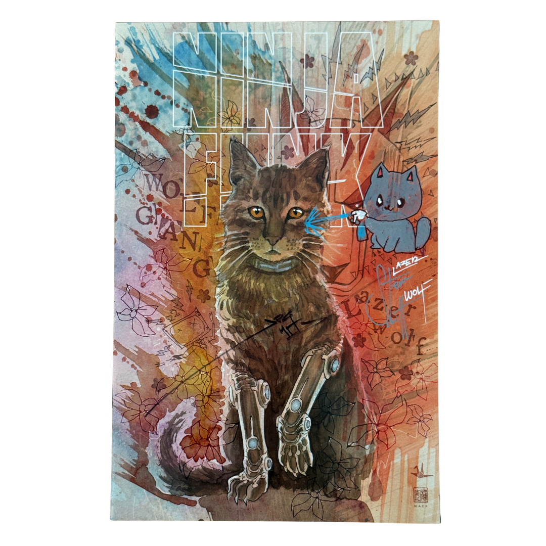 Ninja Funk #1 – NM – David Mack Exclusive Variant – Signed & Remarqued by Steve Schuitt – 2022 (Whatnot Publishing)