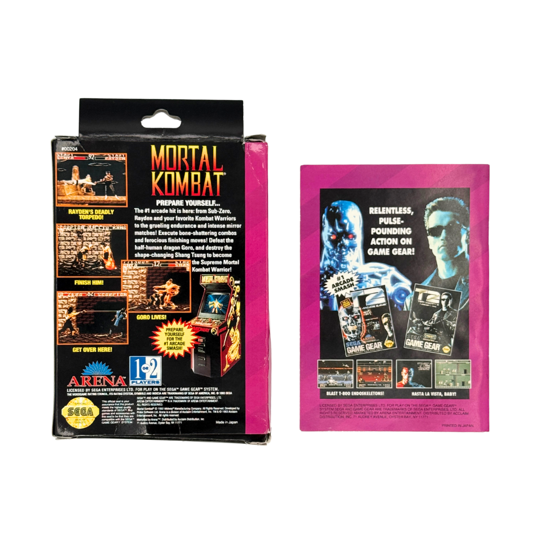Mortal Kombat – Sega Game Gear – Complete in Box (CIB) – 1993 – Arcade Fighting Icon
