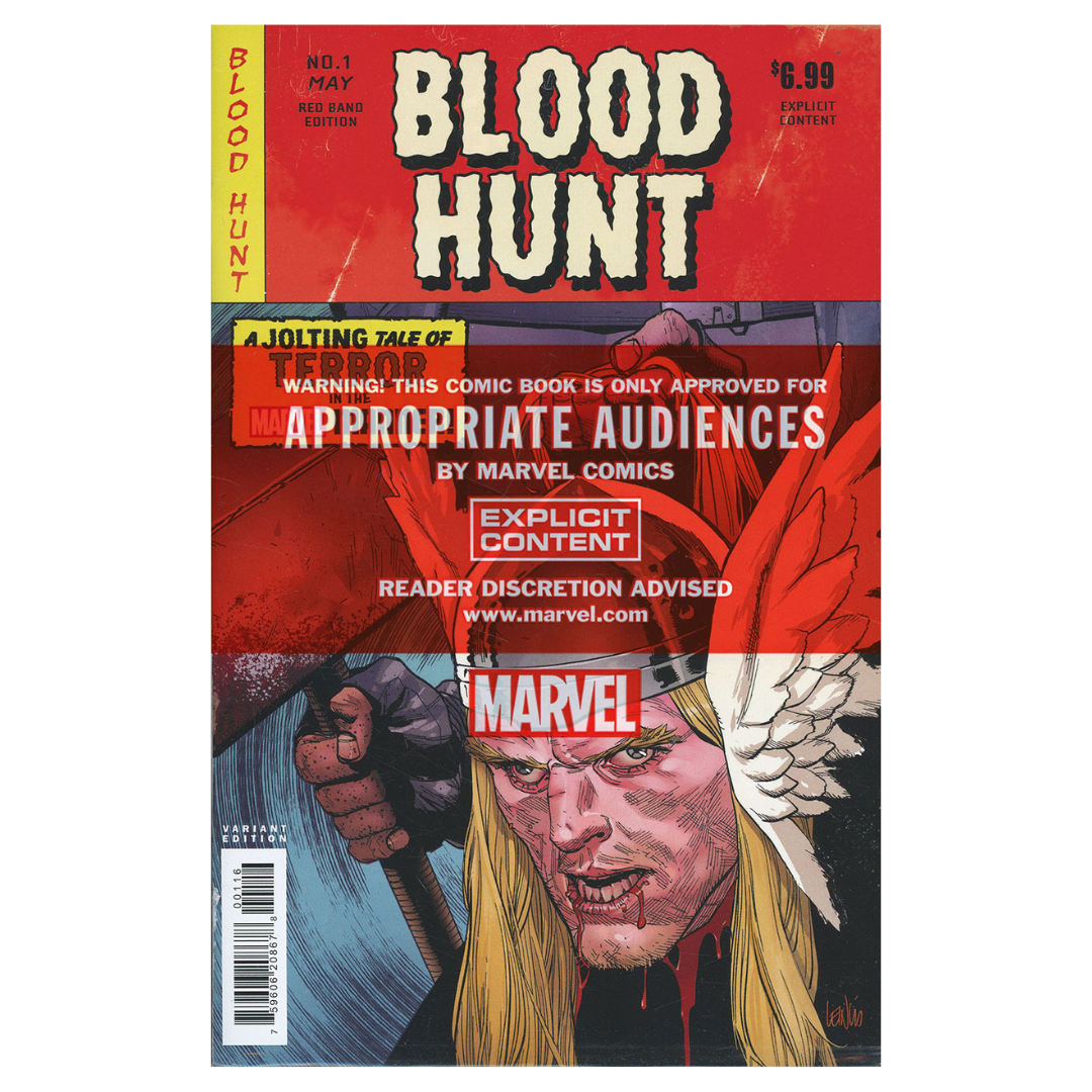 Blood Hunt: Red Band Edition #1 – Polybag Sealed – Leinil Francis Yu Crime SuspenStories #22 Homage (1:25 Incentive) – NM – 2024 (Marvel)