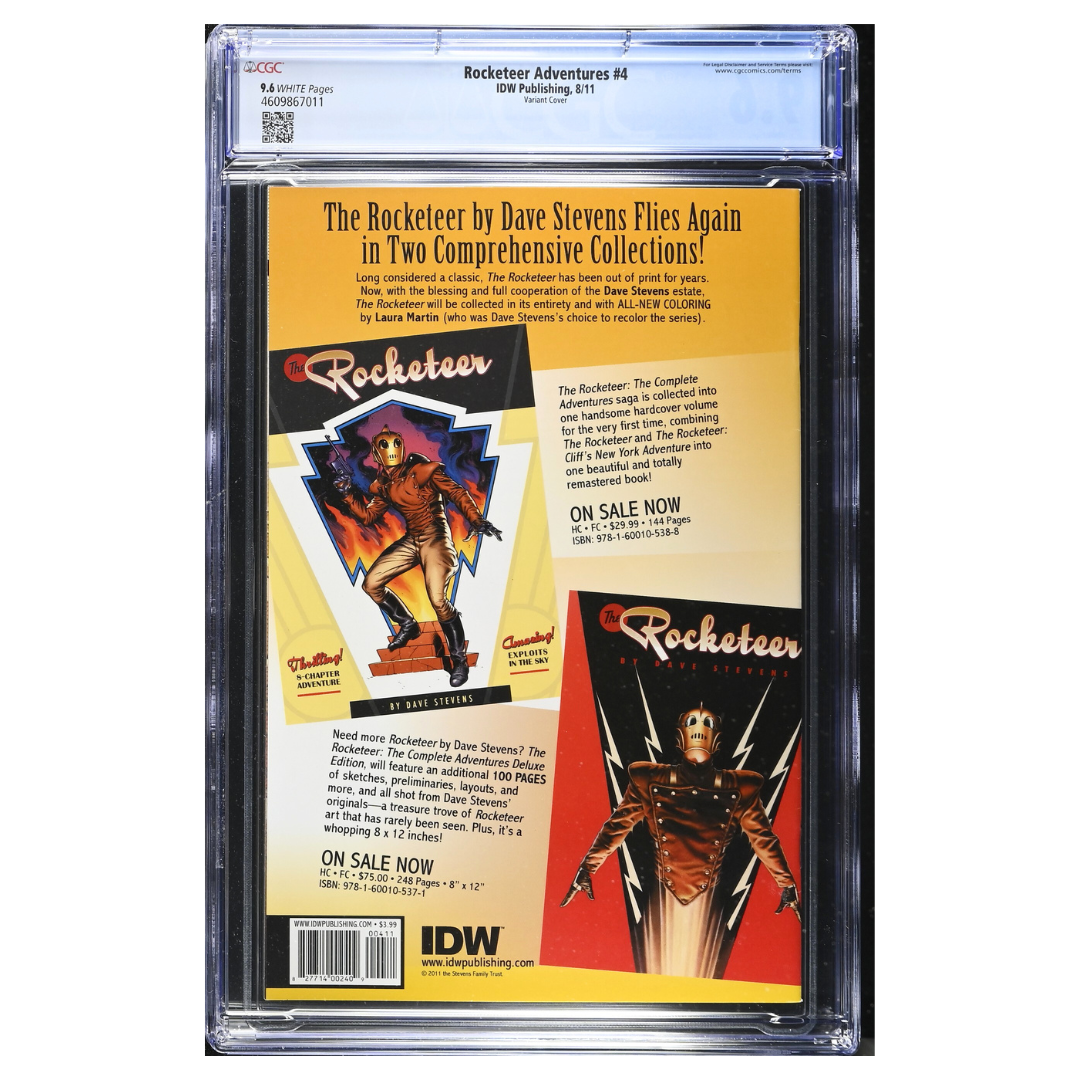 Rocketeer Adventures #4 – Dave Stevens Variant Cover – CGC 9.6 – 2011 (IDW Publishing)