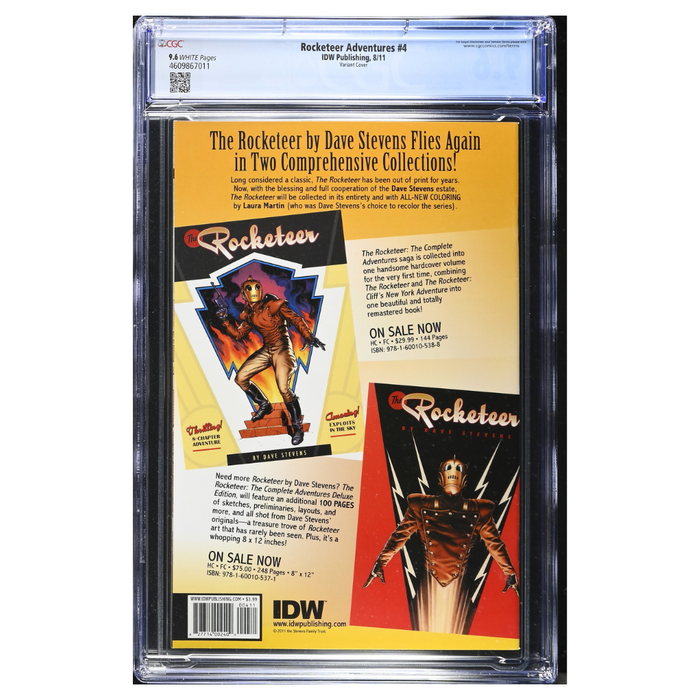 Rocketeer Adventures #4 – Dave Stevens Variant Cover – CGC 9.6 – 2011 (IDW Publishing)