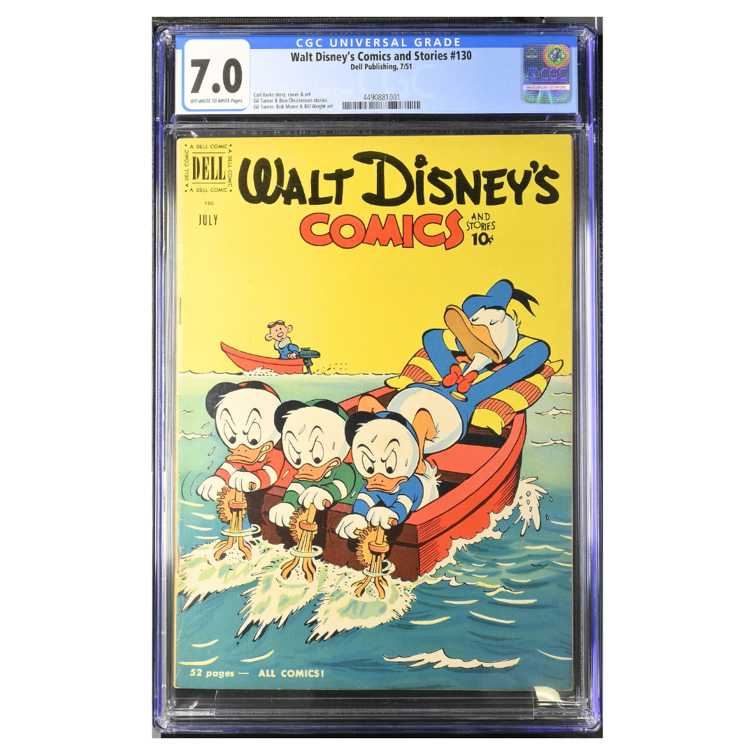 Walt Disney’s Comics and Stories #130 – Carl Barks Donald Duck Story & Cover – CGC 7.0 – 1951 (Dell)