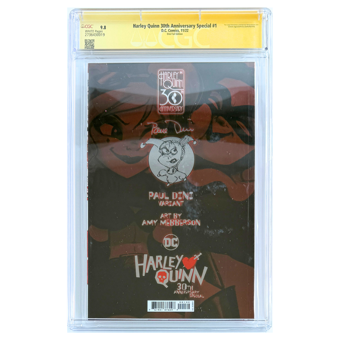 Harley Quinn 30th Anniversary Special #1 – Signed Paul Dini & Amy Mebberson - Paul Dini Virgin Foil Variant – CGC SS 9.8 – 2022 (DC)