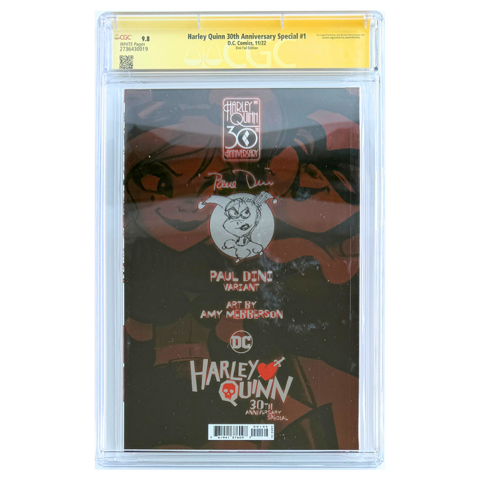 Harley Quinn 30th Anniversary Special #1 – Signed Paul Dini & Amy Mebberson - Paul Dini Virgin Foil Variant – CGC SS 9.8 – 2022 (DC)