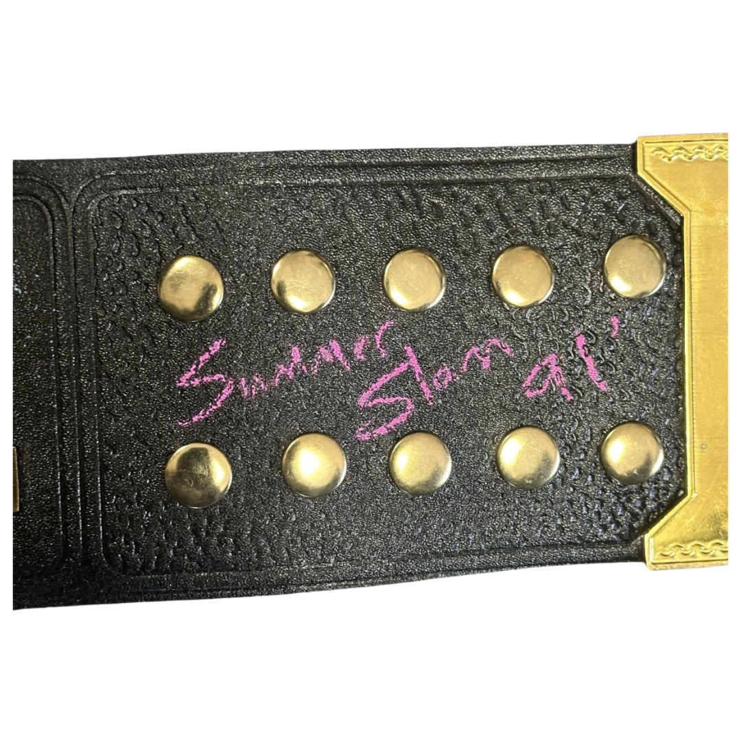 Bret Hart Signed “SummerSlam ’91” – Authentic WWF Intercontinental Championship Belt – JSA COA – Wrestling Memorabilia
