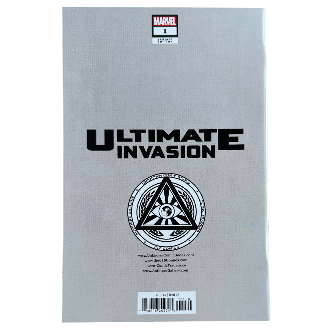 Ultimate Invasion #1 – Spider-Man Remarque by Eddie Nuñez / Virgin Variant – NM w/ COA – 2023