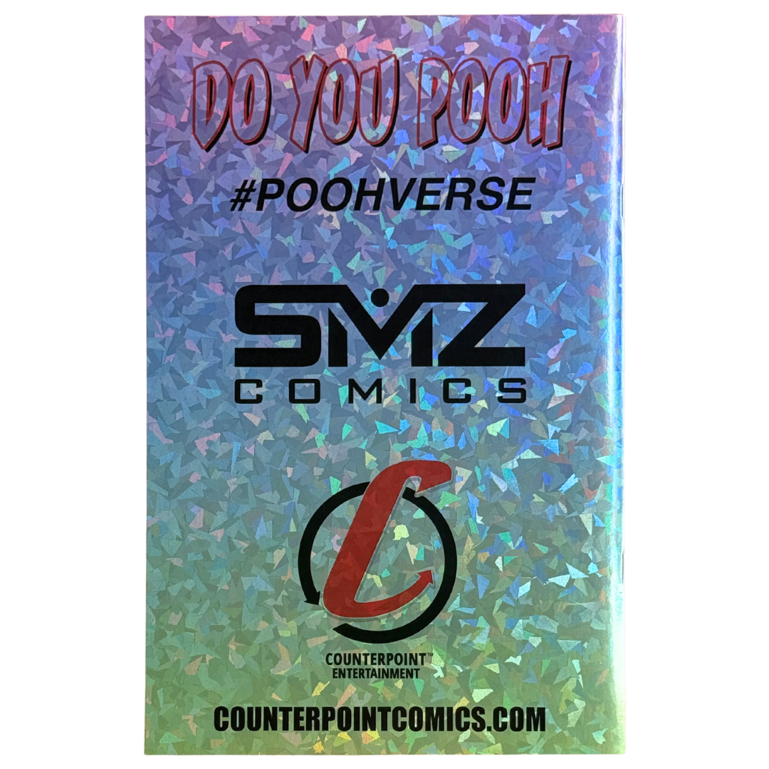 Do You Pooh? #1 – Rare Cracked Crystal Foil Virgin Variant – AP 1 – Harvey Horrors Man in Black Homage – NM