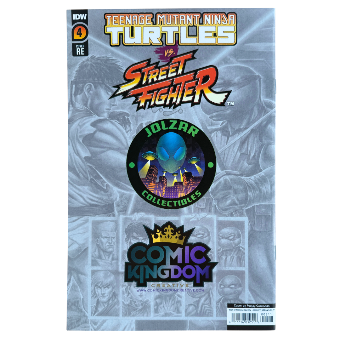 Teenage Mutant Ninja Turtles vs. Street Fighter #4 – Signed by Kevin Eastman / Peejay Catacutan Jolzar Collectibles Exclusive – NM – 2023 (IDW Publishing)