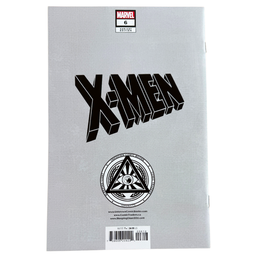 X-Men #6 – Signed by Tyler Kirkham / 2024 NYCC Danger Room Homage “Secret White” Connecting Variant – NM – 2024 (Marvel Comics)