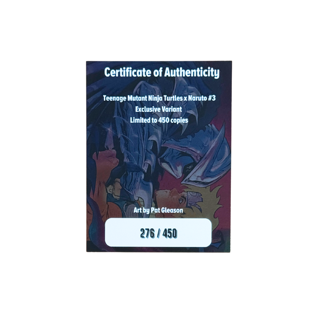 Teenage Mutant Ninja Turtles x Naruto #3 – Signed Pat Gleason Virgin Foil – 2025 C2E2 Exclusive – NM – Limited 500 (IDW)