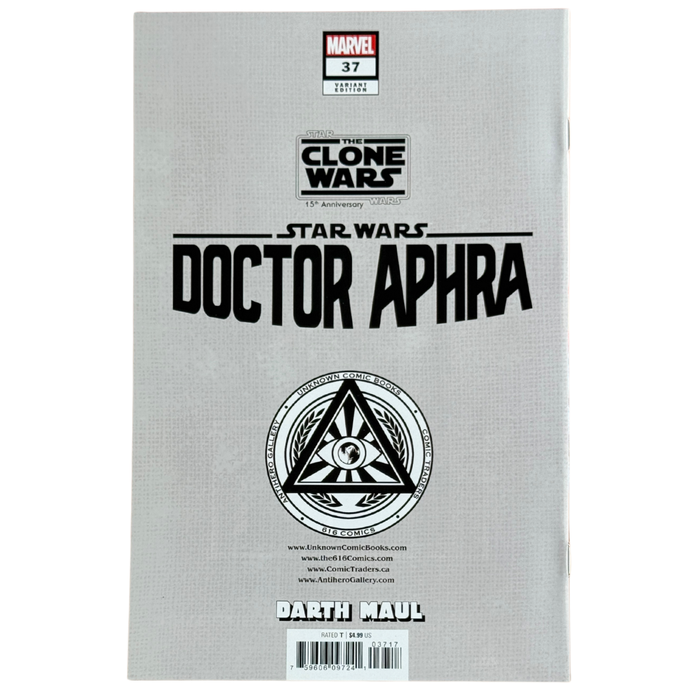 Star Wars: Doctor Aphra #37 – Remarqued Darth Maul Sketch by Dietrich Smith – Nabetse Zitro Virgin – NM – 2023 (Marvel)