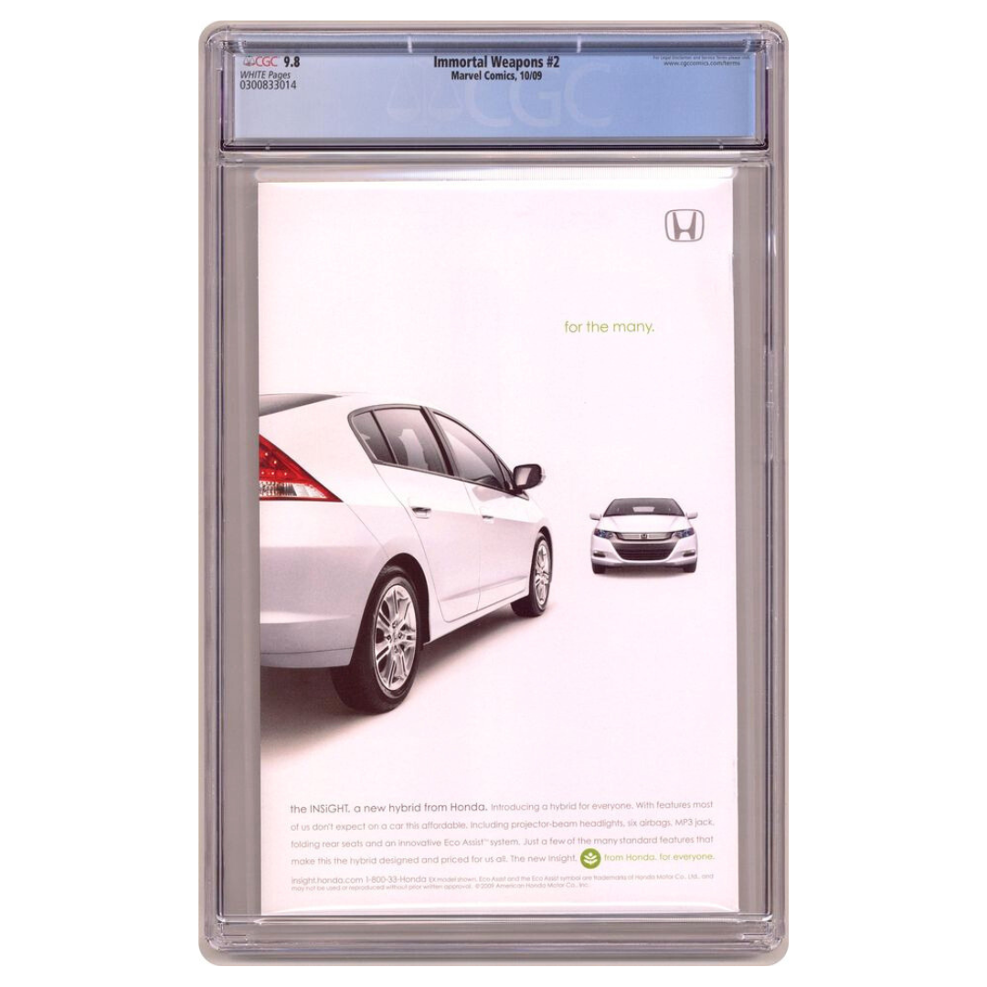 Immortal Weapons #2 – Bride of Nine Spiders / David Aja Cover – CGC 9.8 – 2009 (Marvel Comics)