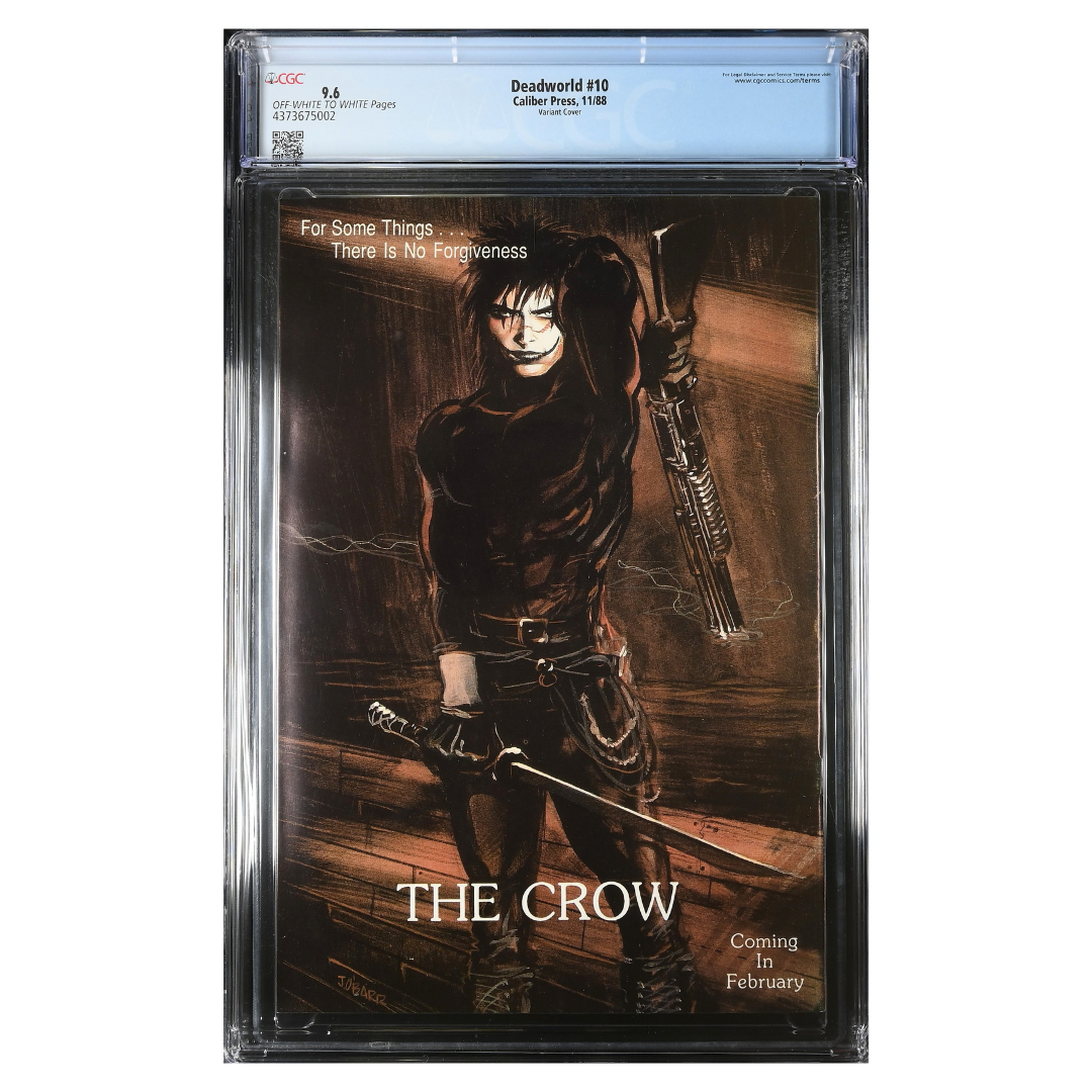 Deadworld #10 – 1st Appearance of The Crow (Ad) / Graphic Variant – CGC 9.6 – 1988 (Caliber Press)