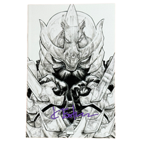 Teenage Mutant Ninja Turtles #106 – Kevin Eastman Signed / Freddie Williams B&W Shredder & Splinter Sketch Variant – NM – 2020 (IDW Publishing)