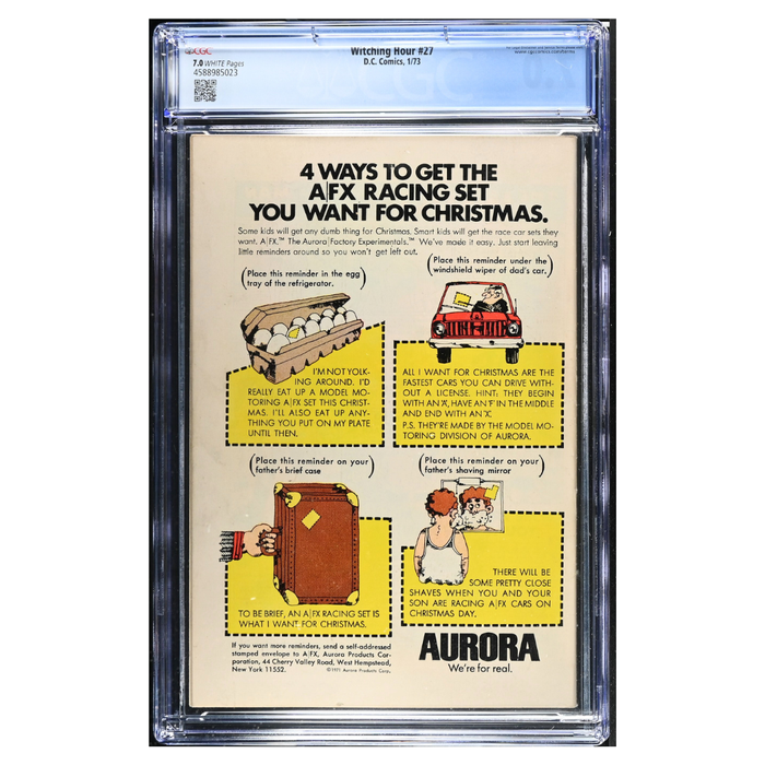 The Witching Hour #27 – Nick Cardy Cover / White Pages – CGC 7.0 – 1973 (DC Comics)