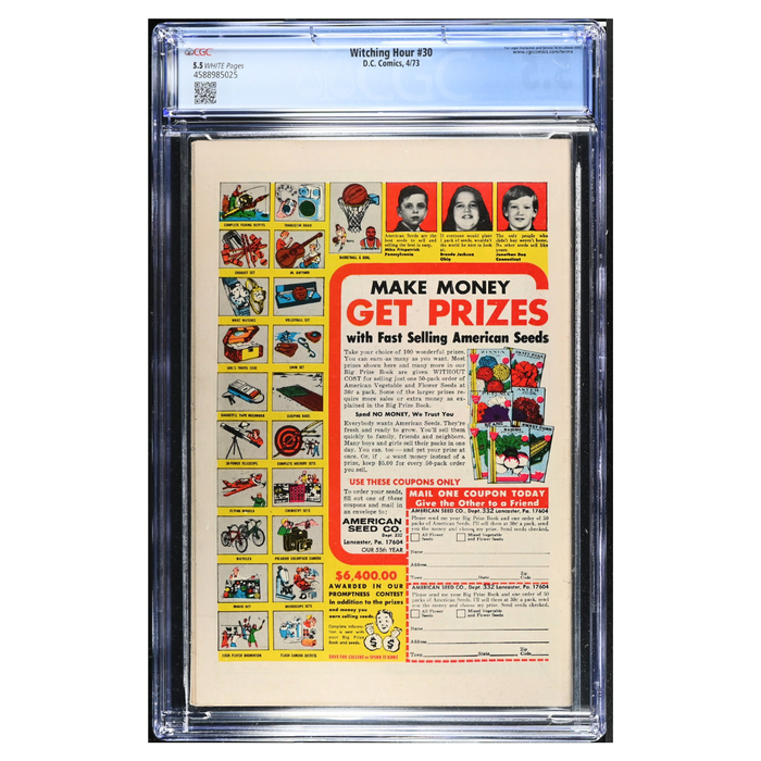 The Witching Hour #30 – Nick Cardy Cover / White Pages – CGC 5.5 – 1973 (DC Comics)