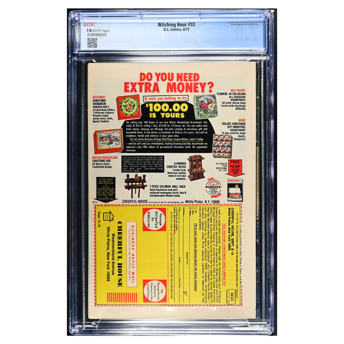 The Witching Hour #33 – Nick Cardy Cover / White Pages – CGC 7.0 – 1973 (DC Comics)