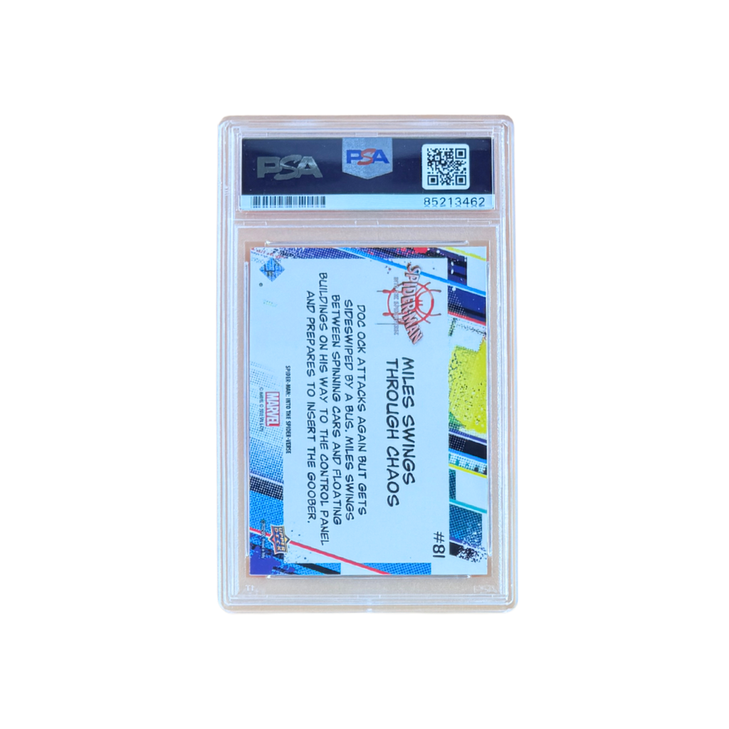Spider-Man: Into the Spider-Verse #81 Trading Card (Red) – Shameik Moore Signed – PSA Certified Auto – 2022 (Upper Deck)