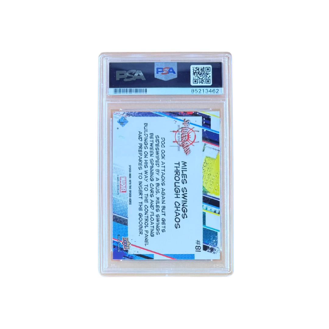 Spider-Man: Into the Spider-Verse #81 Trading Card (Red) – Shameik Moore Signed – PSA Certified Auto – 2022 (Upper Deck)