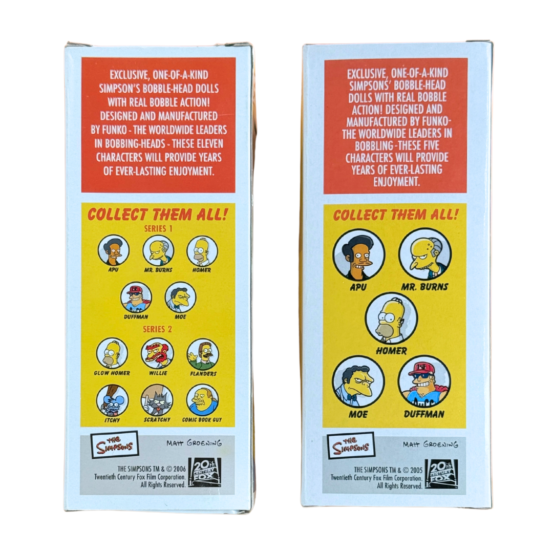 ChronoSet: Funko Wacky Wobbler – The Simpsons Moe & Comic Book Guy – Signed by Hank Azaria – NM